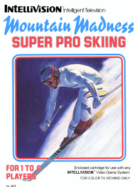 Mountain Madness: Super Pro Skiing Intellivision US box art